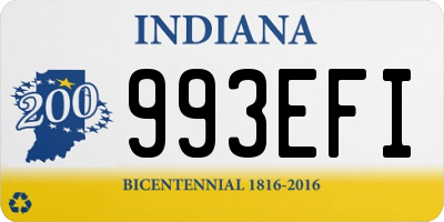 IN license plate 993EFI