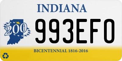 IN license plate 993EFO