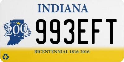 IN license plate 993EFT