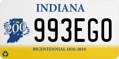 IN license plate 993EGO