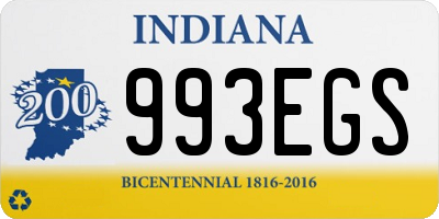 IN license plate 993EGS