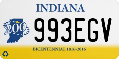 IN license plate 993EGV