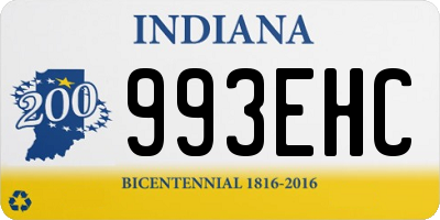 IN license plate 993EHC