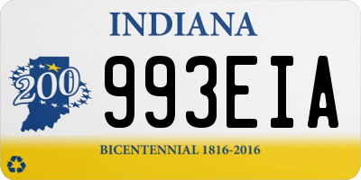 IN license plate 993EIA