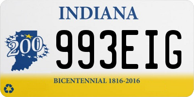 IN license plate 993EIG