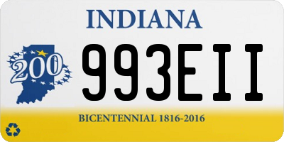 IN license plate 993EII