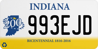 IN license plate 993EJD