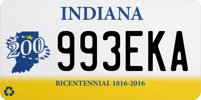 IN license plate 993EKA