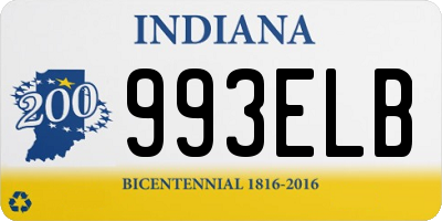 IN license plate 993ELB