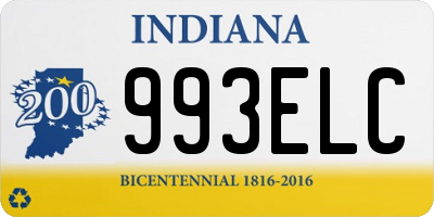 IN license plate 993ELC