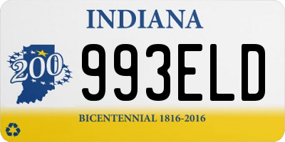 IN license plate 993ELD