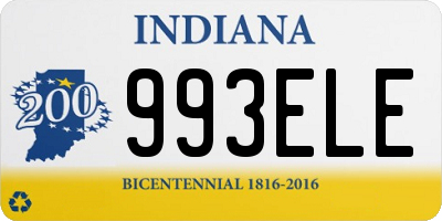 IN license plate 993ELE