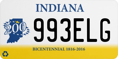 IN license plate 993ELG