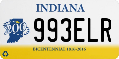 IN license plate 993ELR