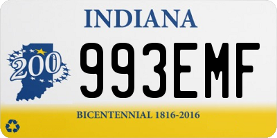 IN license plate 993EMF