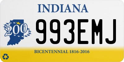 IN license plate 993EMJ