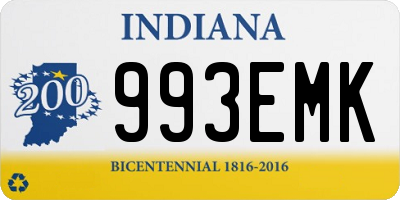 IN license plate 993EMK