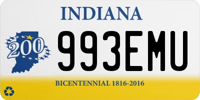 IN license plate 993EMU