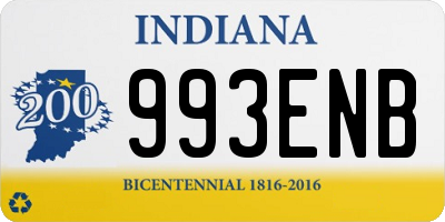 IN license plate 993ENB