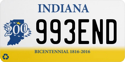 IN license plate 993END