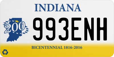 IN license plate 993ENH