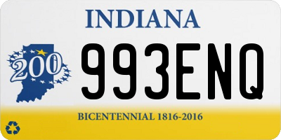 IN license plate 993ENQ