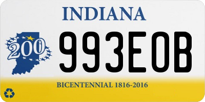 IN license plate 993EOB