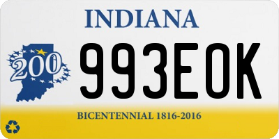 IN license plate 993EOK