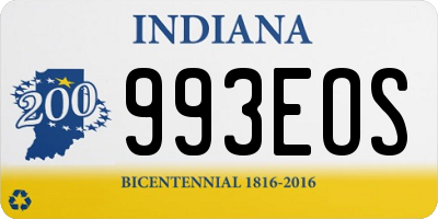 IN license plate 993EOS