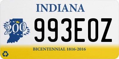 IN license plate 993EOZ