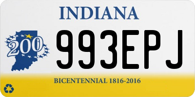 IN license plate 993EPJ