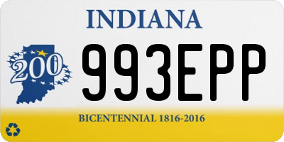 IN license plate 993EPP