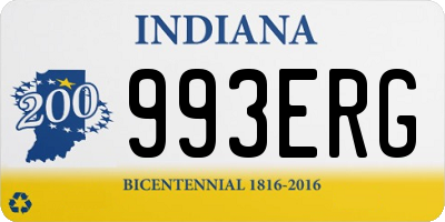 IN license plate 993ERG