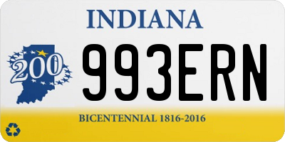 IN license plate 993ERN
