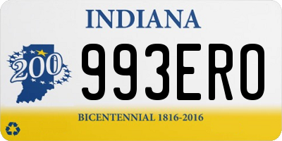 IN license plate 993ERO