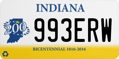 IN license plate 993ERW