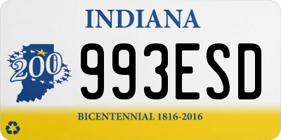 IN license plate 993ESD