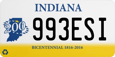 IN license plate 993ESI