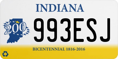 IN license plate 993ESJ
