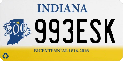 IN license plate 993ESK