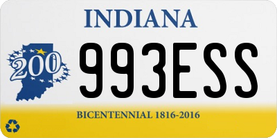 IN license plate 993ESS