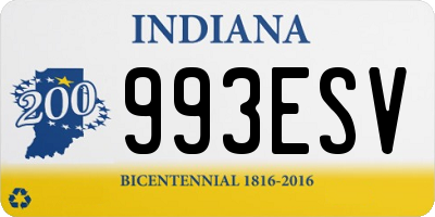 IN license plate 993ESV