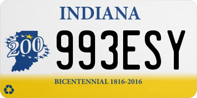 IN license plate 993ESY