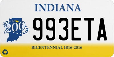 IN license plate 993ETA