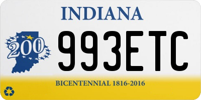 IN license plate 993ETC