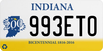 IN license plate 993ETO