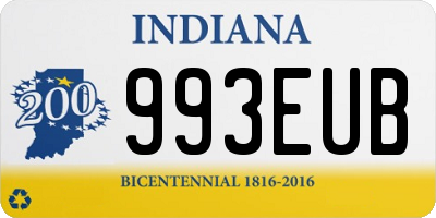 IN license plate 993EUB