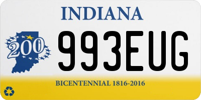 IN license plate 993EUG