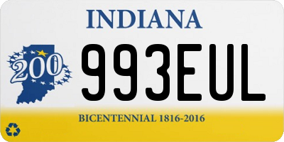 IN license plate 993EUL