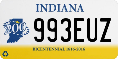 IN license plate 993EUZ